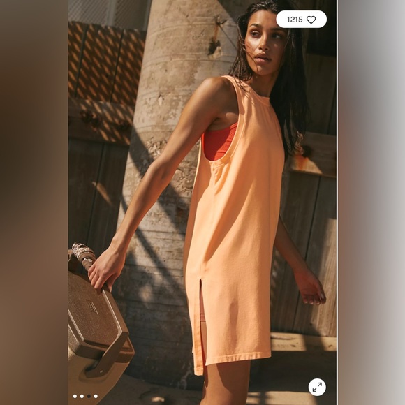 Free People Hot Shot Tunic Tank Neon Clementine - Picture 9 of 10